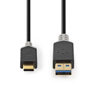 Nedis CCBW61600AT10 USB-Kabel USB 3.2 Gen 1 | USB-A Stecker | USB-C™ Stecker | 60 W | 5 Gb