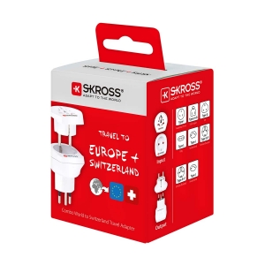 Skross SKR1500206E Reise-Adapter Reiseadapter Combo  World für Schweiz mit Schutzkontakt