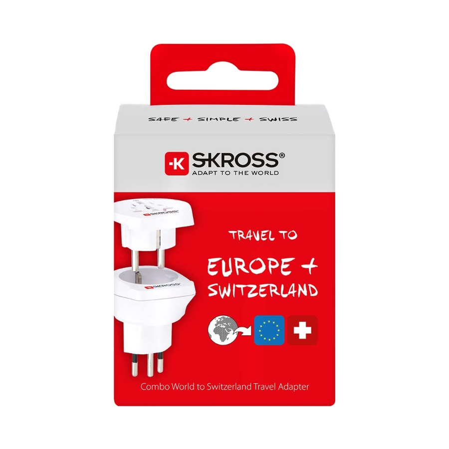 Skross SKR1500206E Reise-Adapter Reiseadapter Combo  World für Schweiz mit Schutzkontakt