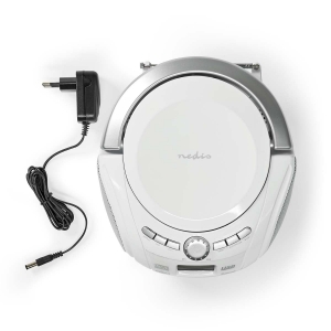 Nedis SPBB100WT  CD-Player Boombox Batteriebetrieben / Netzstromversorgung | Stereo | 9 W |