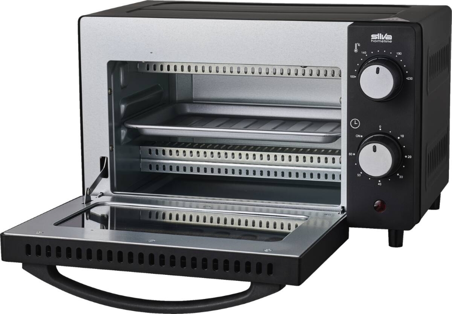 Silva MB1000 Minibackofen 10l 650 Watt schwarz/chrom  