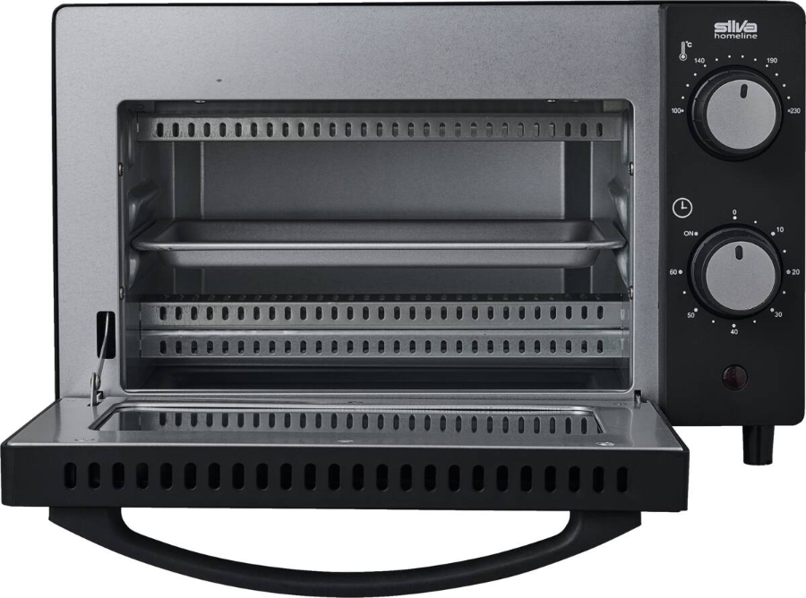 Silva MB1000 Minibackofen 10l 650 Watt schwarz/chrom  