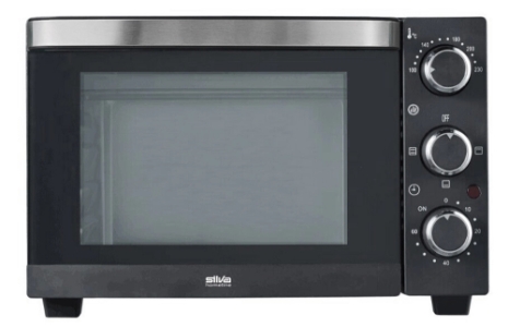  MB1600 Minibackofen 15 L Schwarz 1200 Watt, Temperaturr. 100-230 °C, 
