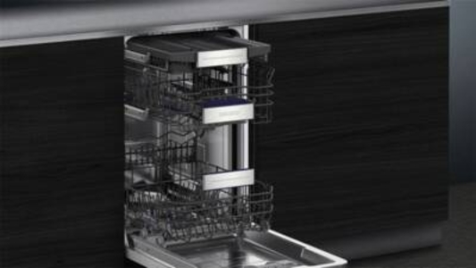 Siemens SR55ZS01MD Geschirrspüler Einbau teilintegriert 45 cm mit Besteckschublade