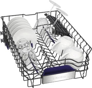 Siemens SR55ZS10ME Geschirrspüler Einbau teilintegriert 45 cm mit Besteckschublade ,Zeolith