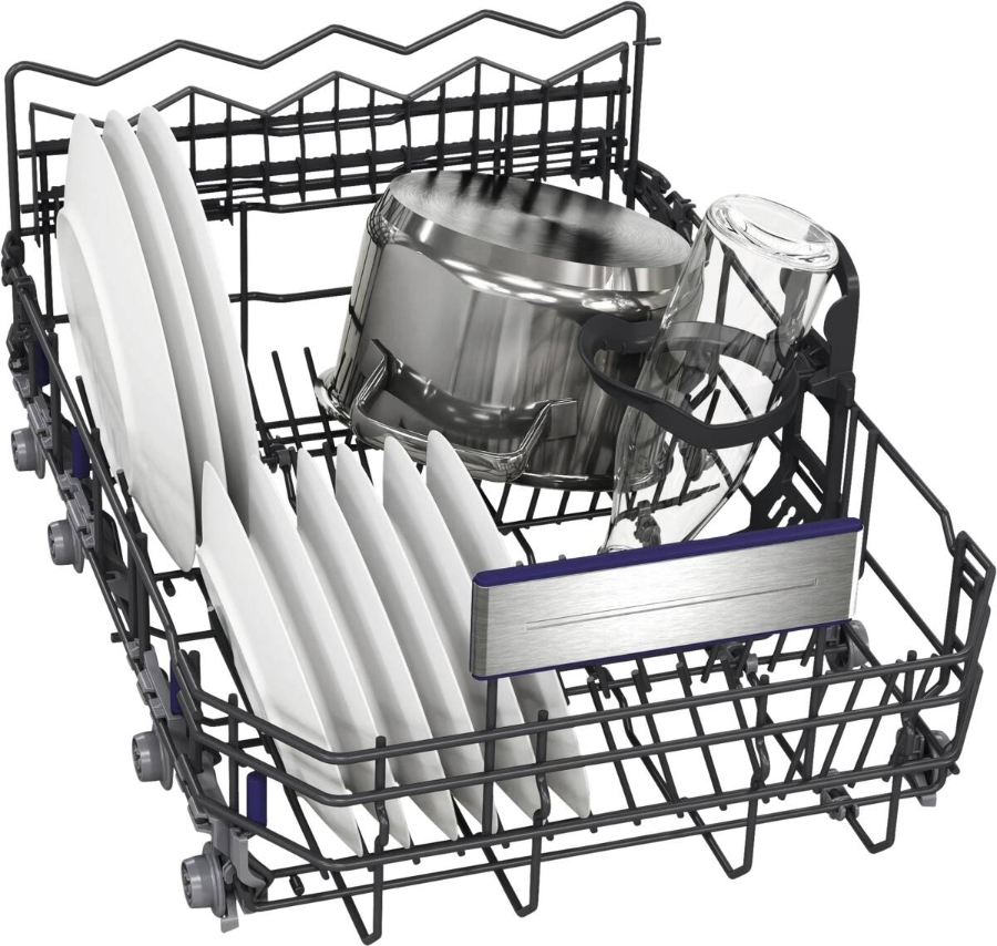Siemens SR55ZS10ME Geschirrspüler Einbau teilintegriert 45 cm mit Besteckschublade ,Zeolith