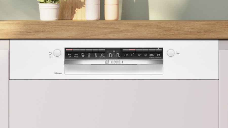 Bosch SMI4HTW00E Geschirrspüler Einbau teilintegriert 60 cm weiß 