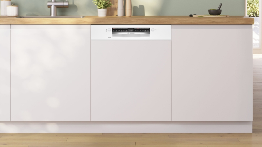 Bosch SMI4HTW00E Geschirrspüler Einbau teilintegriert 60 cm weiß 