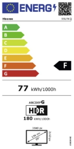 Hisense 55U7KQ 139 cm/55 Zoll, 4K Ultra HD, Smart-TV grau Fernseher