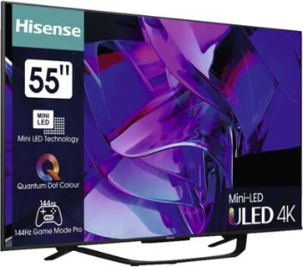 Hisense 55U7KQ 139 cm/55 Zoll, 4K Ultra HD, Smart-TV grau Fernseher