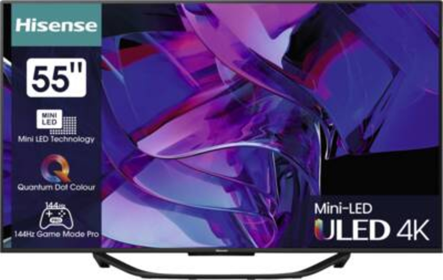 Hisense 55U7KQ 139 cm/55 Zoll, 4K Ultra HD, Smart-TV grau Fernseher