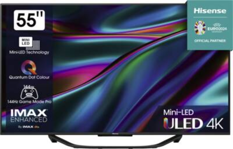 Hisense 55U7KQ 139 cm/55 Zoll, 4K Ultra HD, Smart-TV grau Fernseher