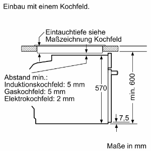 Siemens HR532GBS3 Backofen Einbau mit Dampfunterstützung Edelstahl/ Schwarz