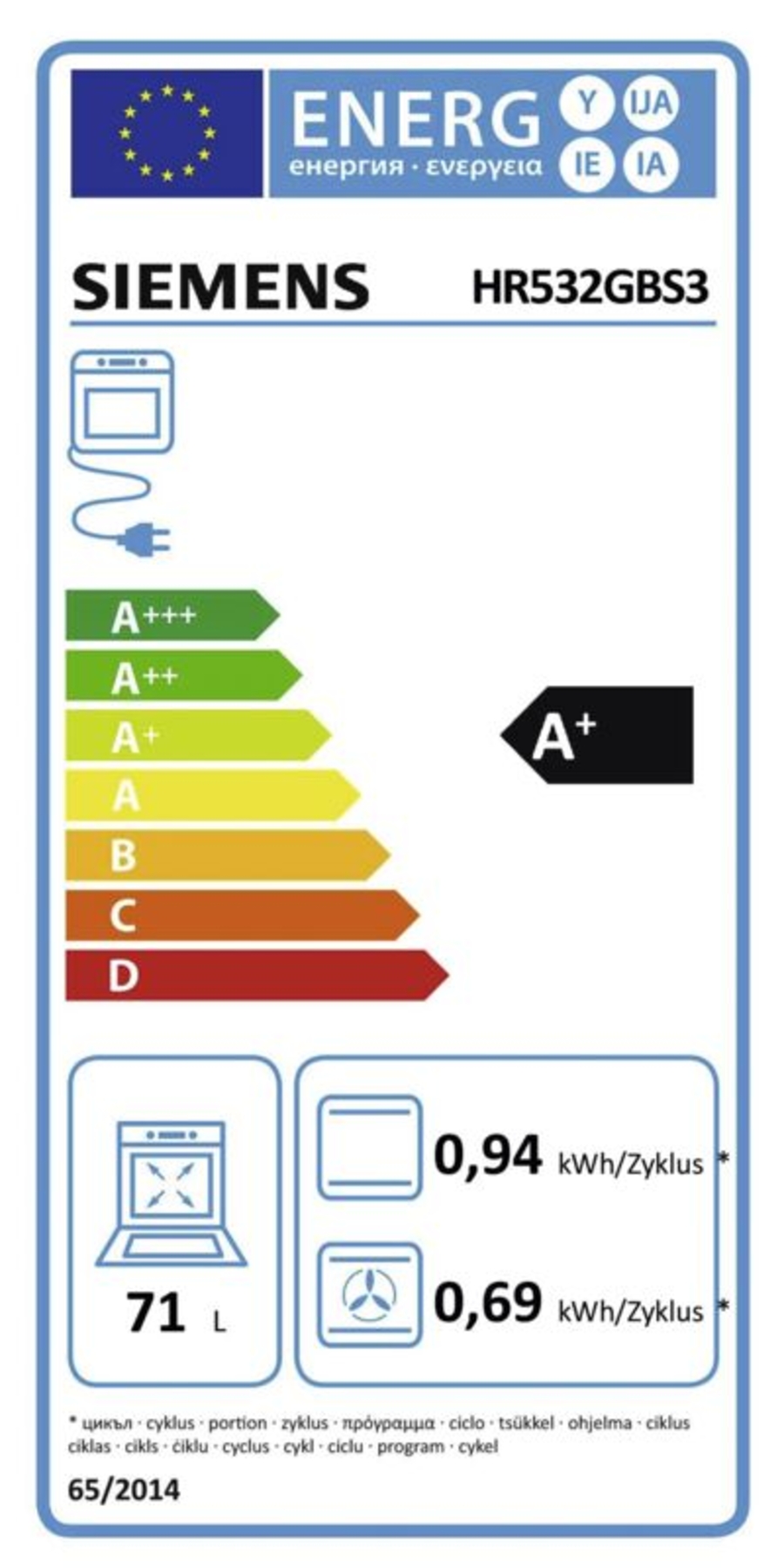 Siemens HR532GBS3 Backofen Einbau mit Dampfunterstützung Edelstahl/ Schwarz