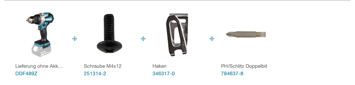 Makita DDF489Z Akku-Bohrschrauber LXT 18 V • 73/40 Nm • 0 - 1.800 U/min