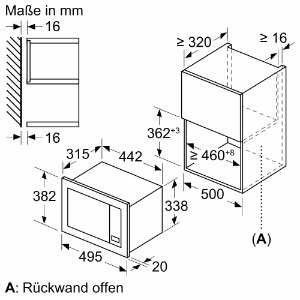 Neff HLAWG25S3 Mikrowellen-Gerät Einbau Schwarz 