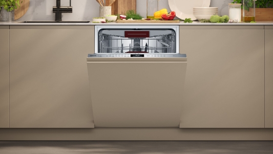 Neff S257YCX04E Geschirrspüler Einbau vollintegriert 60 cm XXL  mit Besteckschublade,Zeolith, Restzeitprojektion (TimeLight)