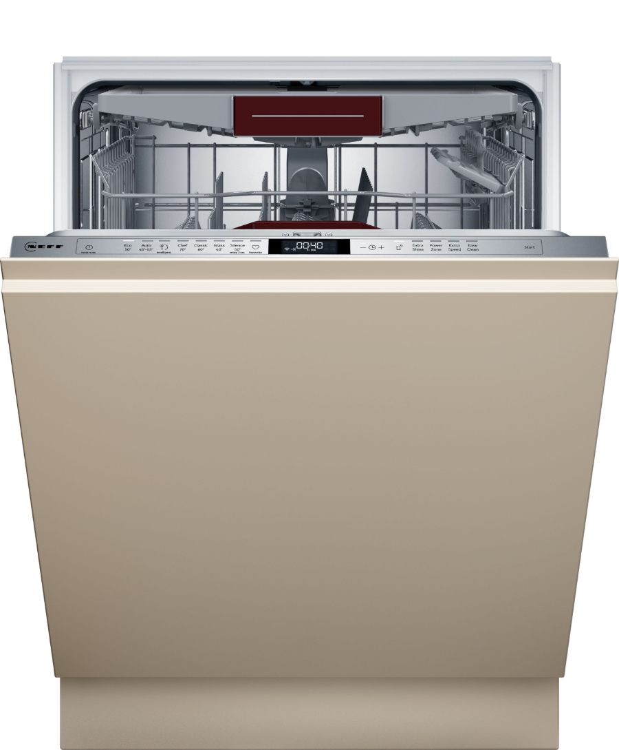 Neff S257YCX04E Geschirrspüler Einbau vollintegriert 60 cm XXL  mit Besteckschublade,Zeolith, Restzeitprojektion (TimeLight)