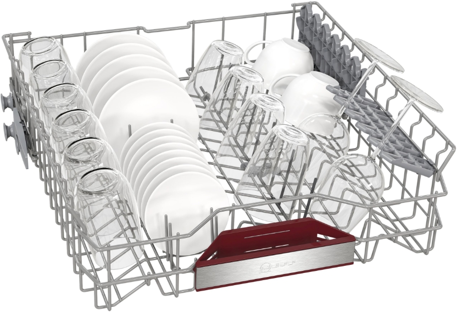 Neff S257YCX04E Geschirrspüler Einbau vollintegriert 60 cm XXL  mit Besteckschublade,Zeolith, Restzeitprojektion (TimeLight)