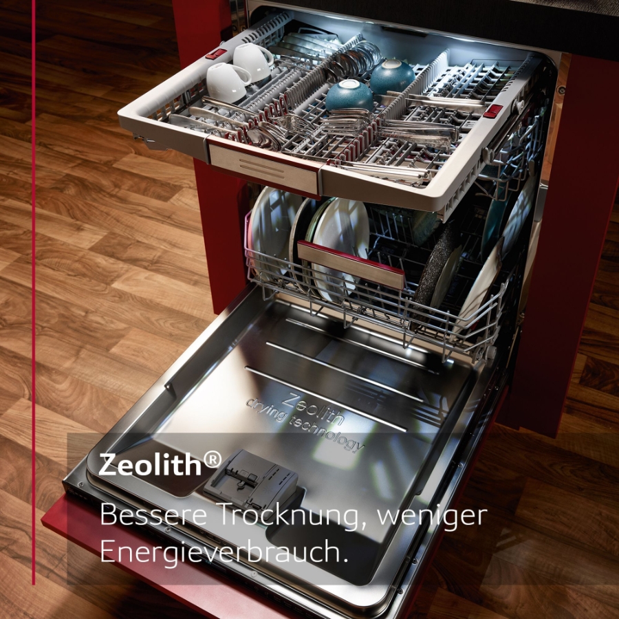 Neff S257YCX04E Geschirrspüler Einbau vollintegriert 60 cm XXL  mit Besteckschublade,Zeolith, Restzeitprojektion (TimeLight)