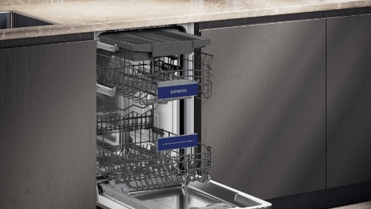 Siemens SR43ES24ME Unterbau-Einbau Geschirrspüler 45 cm mit Besteckschublade