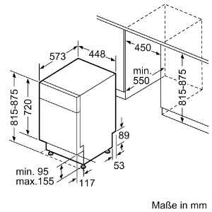 Siemens SR43ES24ME Unterbau-Einbau Geschirrspüler 45 cm mit Besteckschublade