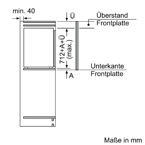 Bosch GiV11ADC0 Einbau-Gefrierschrank 72cm Nische Festtür(Flachscharnier)