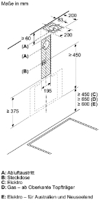 Bosch DWK65DK60 Wand-Dunstabzugshaube 60 cm Klarglas schwarz 