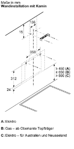 Bosch DWK65DK60 Wand-Dunstabzugshaube 60 cm Klarglas schwarz 
