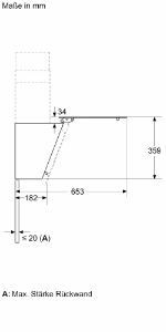 Bosch DWK65DK60 Wand-Dunstabzugshaube 60 cm Klarglas schwarz 