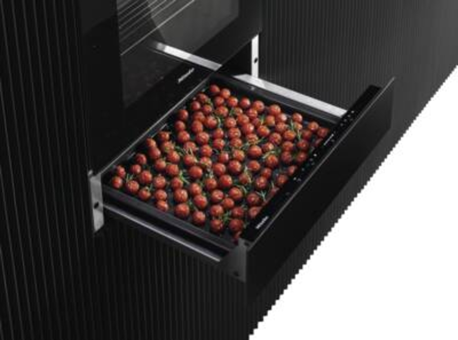 Miele ESW 7010 Grifflose Gourmet-Wärmeschublade in 14cm Höhe Obsidian Schwarz 