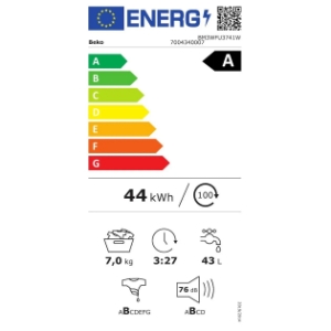 Beko BM3WFU3741W Waschmaschine 7 kg, 1400 U/min 