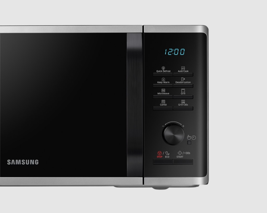 Samsung MG23K3515AS/EG Mikrowelle mit Grill, 23 Liter Volumen Silber 