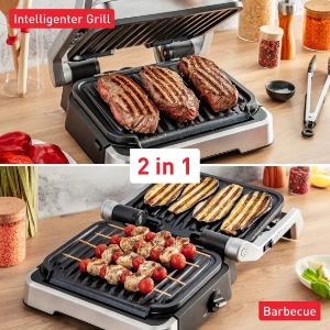 Tefal GC773D Optigrill 2in1 Inox inkl. Grillzange  