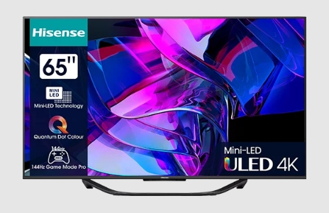 Hisense 65U7KQ 164 cm (65 Zoll) Fernseher 4K Mini LED  ULED HDR Smart TV Schwarz