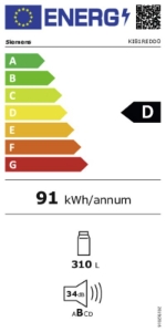 Siemens KI81REDD0 Kühlschrank Einbau  Festtürmontage weiß 