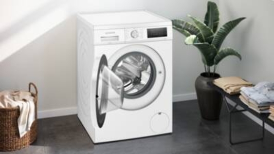 Siemens WU14UT49 Waschmaschine 9kg 1400 U/min Frontlader 60 cm Weiss Warmwasser-Anschluss,Unterbaufähig