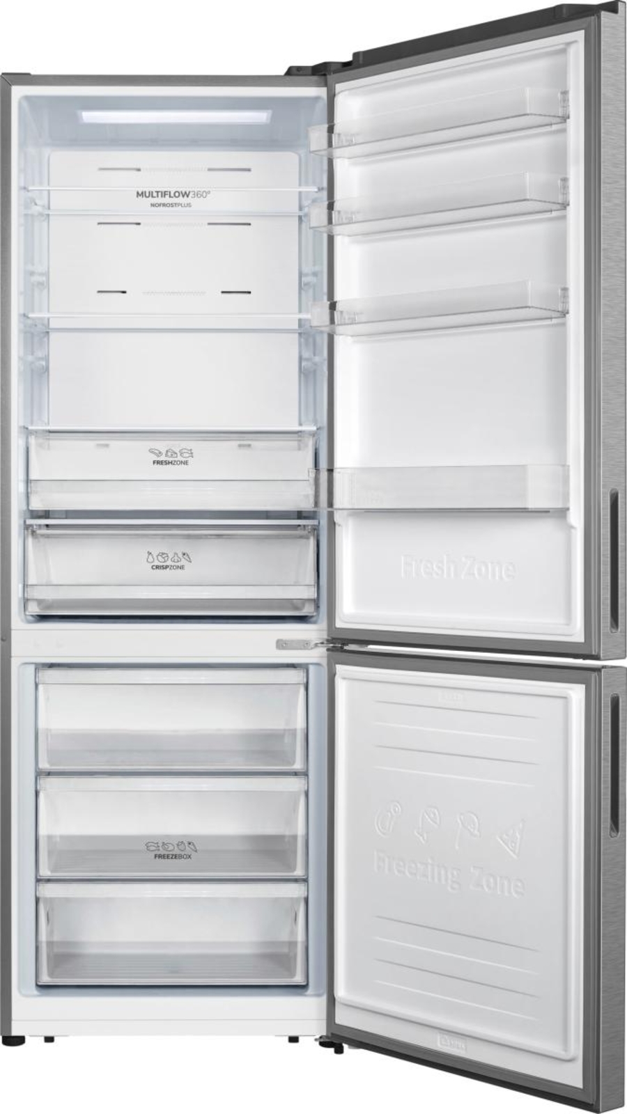 Gorenje NRK720EAXL4 Kühl-Gefrierkombination NoFrost HxBxT; 200 x 70.4 x 69.4 cm, Edelstahl