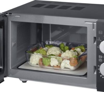 Severin MW 7762 Mikrowelle, 800 W, 20 L, 1000 W Grill, Ceramic schwarz inox