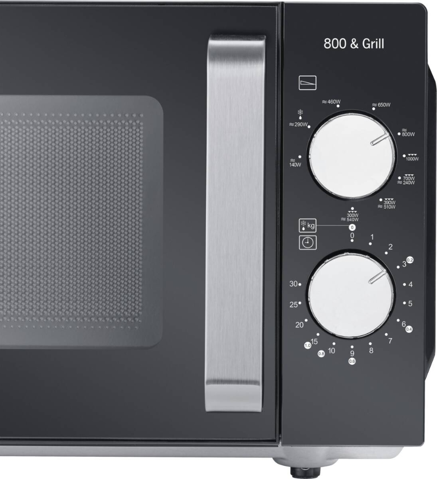 Severin MW 7762 Mikrowelle, 800 W, 20 L, 1000 W Grill, Ceramic schwarz inox
