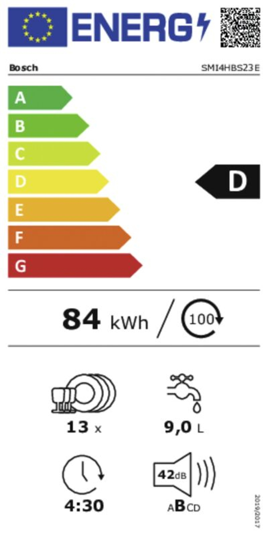 Bosch SMI4HBS23E Geschirrspüler Einbau, integrierbar Edelstahl 