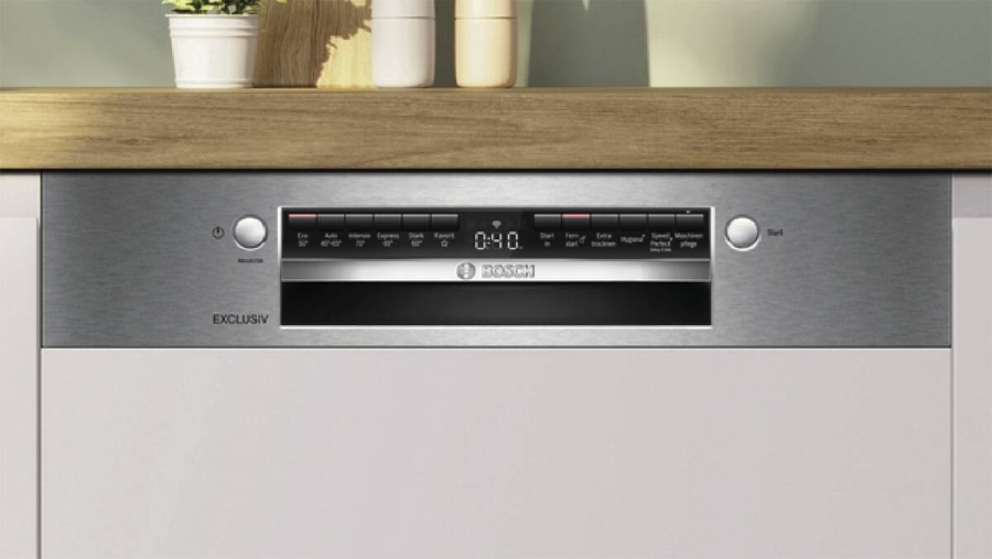 Bosch SMI4EUS00D Geschirrspüler Einbau, integrierbar Stahl gebürstet