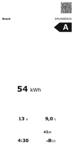 Bosch SMU4EBS02D Geschirrspüler Unterbau  Gebürsteter Stahl