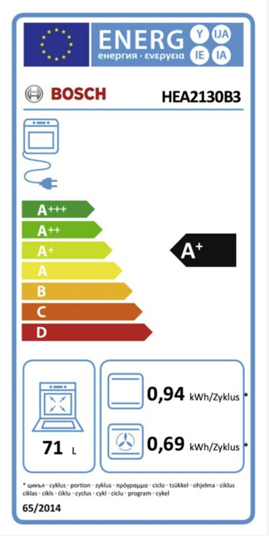Bosch ATMKHERD2 (HEA2130B3 + NKN64RGA2E) Herdset Einbau 