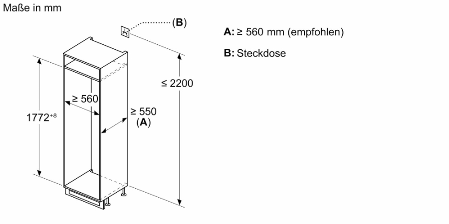 Siemens Extraklasse KI86VNFE0 Kühl-Gefrier-Kombination Einbau 177,5 cm Flachscharnier
