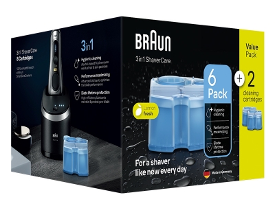 Braun Personal Care Rasierer-Reinigungsstation Nachfüllkartuschen 6+2-Promopack ccr6+2