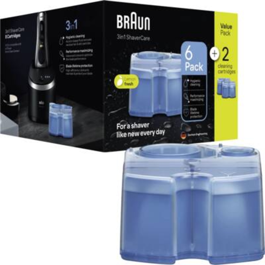 Braun Personal Care Rasierer-Reinigungsstation Nachfüllkartuschen 6+2-Promopack ccr6+2