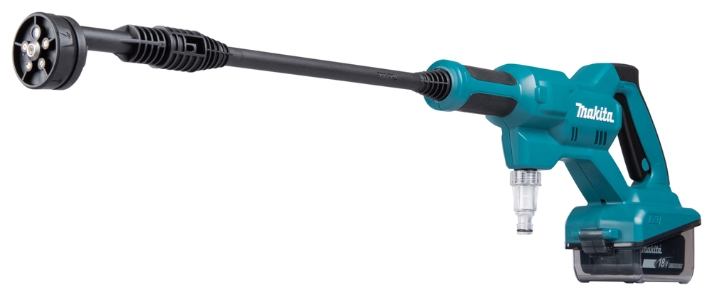 Makita DHW180Z Akku-Druckreiniger 18V • 24 bar • 318 l/h Leichter handgeführter Druckreiniger wahlweise mit 8 oder