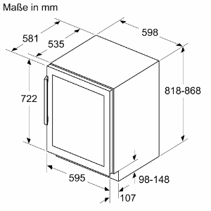 Neff KU9213HG0 N70 Einbau-Weinkühlschrank 82 x 60 cm Schwarz