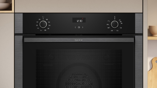Neff B3ACE2AG0 N50 Backofen Enbau 60 cm Graphite-Grau mit HIDE® - freier Zugriff in den Backofen